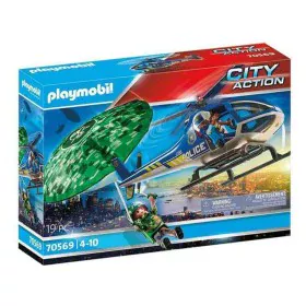 Playset City Action Police helicopter: Parachute Chase Playmobil 70569 19 pcs (19 pcs) de Playmobil, Playsets de figuras de b...