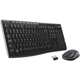 Keyboard and Wireless Mouse Logitech MK270 French Black AZERTY by Logitech, Keyboard & Mouse Sets - Ref: S7134001, Price: 62,...