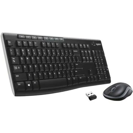 Tastatur mit Drahtloser Maus Logitech MK270 Französisch Schwarz AZERTY von Logitech, Tastatur-Maus-Sets - Ref: S7134001, Prei...