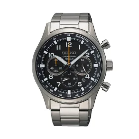 Relógio masculino Seiko SSB447P1 Preto Prateado de Seiko, Relógios com braselete - Ref: S72104287, Preço: 428,35 €, Desconto: %