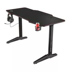 Mesa de Escritório Trust GXT 1175 Imperius XL Gaming Preto Preto/Vermelho Aço 140 x 66 cm de Trust, Secretárias e mesas para ...