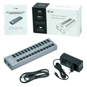 Hub USB i-Tec U3CHARGEHUB13 Gris 60 W de i-Tec, Hubs USB - Réf : S7783208, Prix : 55,16 €, Remise : %