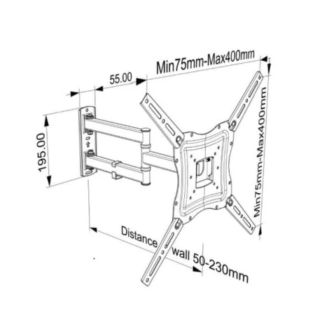 Soporte TV PcCom Essential 23"-75" de PcCom, Mesas y soportes para TV - Ref: S7819492, Precio: 29,85 €, Descuento: %