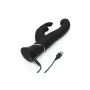 Doppelter Hasenohren Pleasures Vibrator Happy Rabbit Schwarz von Happy Rabbit, Vibratoren mit Klitorisstimulation - Ref: M040...