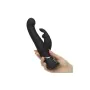 Doppelter Hasenohren Pleasures Vibrator Happy Rabbit Schwarz von Happy Rabbit, Vibratoren mit Klitorisstimulation - Ref: M040...