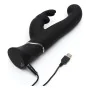 Doppelter Hasenohren Pleasures Vibrator Happy Rabbit Schwarz von Happy Rabbit, Vibratoren mit Klitorisstimulation - Ref: M040...