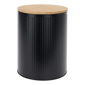 Tin Black Bamboo 14 x 14 x 18 cm 1,7 L by BigBuy Home, Food storage - Ref: S7921638, Price: 9,79 €, Discount: %