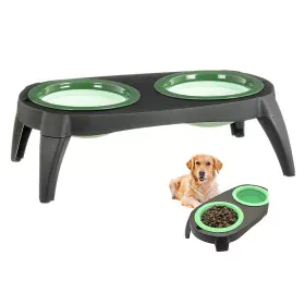 Mangeoire pour chiens Caison Silicone 39 x 21 x 13 cm Double de Caison, Plats surélevées - Réf : S7924134, Prix : 9,47 €, Rem...