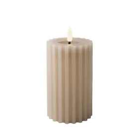 LED Candle Lumineo Beige Ø 7,5 x 14,8 cm With relief (AAA) by Lumineo, Candle Lights - Ref: S7924607, Price: 7,21 €, Discount: %