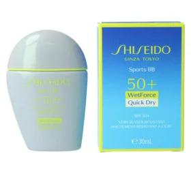 Crème Solaire Avec Couleur Shiseido WetForce Quick Dry Sports Dark SPF50+ Spf 50 Dark (30 ml) de Shiseido, BB Crèmes - Réf : ...