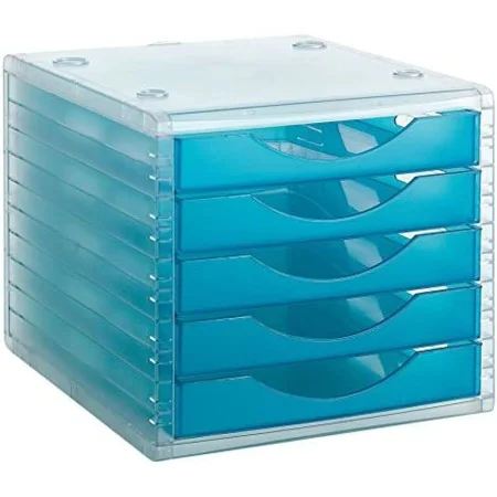 Arquivador modular Archivo 2000 ArchivoTec Serie 4000 5 gavetas Din A4 Azul 34 x 27 x 26 cm de Archivo 2000, Materiais, organ...