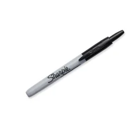 Marqueur permanent Sharpie Fine Rétractile Noir 12 Unités de Sharpie, Marqueurs indélébiles & Stylos-marqueurs - Réf : S84175...