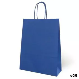 Sac en papier Fama Bleu foncé Avec des poignées 125 g/m² 15 x 8 x 21 cm (25 Unités) de Fama, Boîtes et sacs cadeaux - Réf : S...