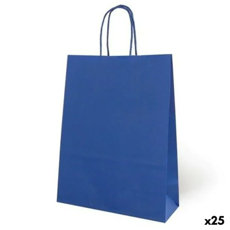 Paper Bag Fama Dark blue With handles 125 g/m² 15 x 8 x 21 cm (25 Units) by Fama, Gift boxes and bags - Ref: S8422036, Price:...