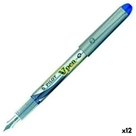 Liquid ink pen Pilot V Pen Calligraphy Pen Disposable Blue 0,4 mm (12 Units) by Pilot, Liquid Ink Rollerball Pens - Ref: S842...