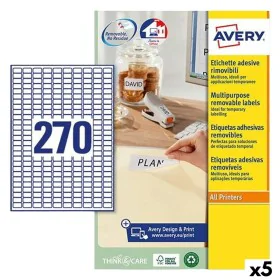 Etiquettes pour Imprimante Avery Blanc 25 Volets 17,8 x 10 mm (5 Unités) de Avery, Étiquettes adhésives et autocollants - Réf...