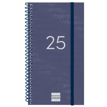 Diary Finocam YEAR Blue Mini 9,4 x 17,1 cm 2025 by Finocam, Appointment Books & Planners - Ref: S8437396, Price: 7,41 €, Disc...