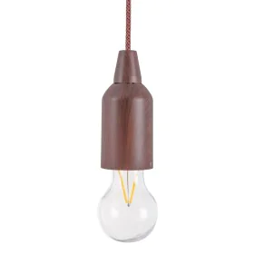 Bulb-shaped Lamp Pull & click Walnut by BigBuy Home, Pendant Lights - Ref: S8700404, Price: 8,39 €, Discount: %