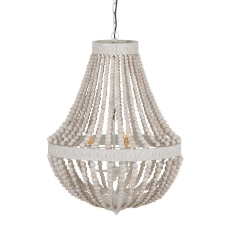 Candeeiro de teto Branco Madeira Metal 220 V 240 V 220-240 V 60 x 60 x 80 cm de BigBuy Home, Iluminação suspensa - Ref: S8800...