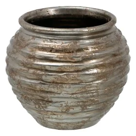 Planter 39 x 39 x 37 cm Ceramic Silver by BigBuy Garden, Cachepots - Ref: S8802949, Price: 58,08 €, Discount: %