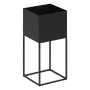 Set of Planters Black Metal 26 x 26 x 70 cm (3 Units) by BigBuy Garden, Cachepots - Ref: S8804687, Price: 92,36 €, Discount: %