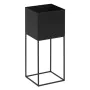 Set of Planters Black Metal 26 x 26 x 70 cm (3 Units) by BigBuy Garden, Cachepots - Ref: S8804687, Price: 92,36 €, Discount: %