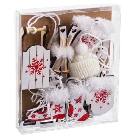 Christmas bauble White Red 13 X 11 X 2 CM (10 Units) by BigBuy Home, Christmas - Ref: S8806590, Price: 7,27 €, Discount: %