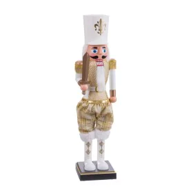 Adorno Navideño Blanco Dorado Soldado 11 x 9 x 38 cm de BigBuy Home, Navidad - Ref: S8807077, Precio: 21,15 €, Descuento: %