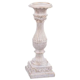 Candle Holder White Resin Christmas 10 x 10 x 29 cm by BigBuy Home, Candelabras and candle holders - Ref: S8807086, Price: 16...