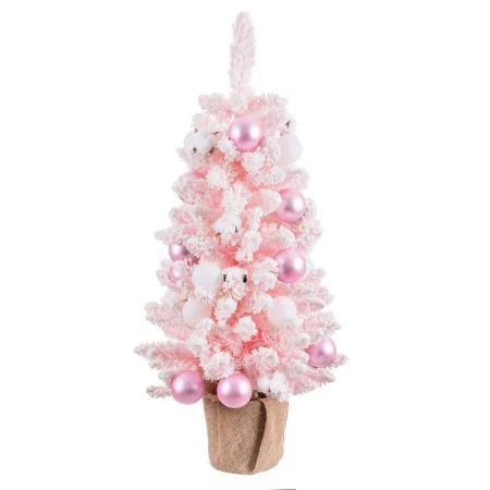 Sapin de Noël Rose PVC Fleurs Balles 30 x 30 x 90 cm de BigBuy Christmas, Noël - Réf : S8807105, Prix : 52,91 €, Remise : %