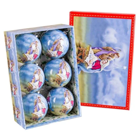 Boules de Noël Multicouleur Polyfoam Naissance/Crèche Ø 7,5 cm (6 Unités) de BigBuy Home, Noël - Réf : S8807126, Prix : 13,20...