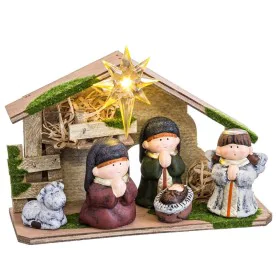 Crèche de Noël Multicouleur Céramique Bois MDF 22,5 x 8,5 x 16,5 cm (5 Pièces) de BigBuy Home, Noël - Réf : S8807172, Prix : ...