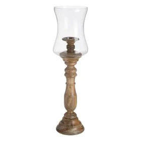 Castiçais Natural Madeira Cristal 20 x 20 x 76 cm de BigBuy Home, Candelabros e suportes para velas - Ref: S8807203, Preço: 7...