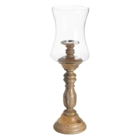 Castiçais Natural Madeira Cristal 20 x 20 x 68 cm de BigBuy Home, Candelabros e suportes para velas - Ref: S8807204, Preço: 6...