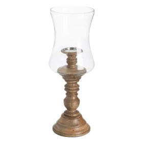 Candleholder Natural Wood Crystal 20 x 20 x 57 cm by BigBuy Home, Candelabras and candle holders - Ref: S8807205, Price: 62,8...