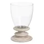 Bougeoir Blanc Bois Verre 28 x 28 x 43 cm de BigBuy Home, Bougeoirs et chandeliers - Réf : S8807209, Prix : 66,66 €, Remise : %