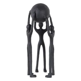 Figura Decorativa Negro Aluminio 15 x 15 x 38 cm de BigBuy Home, Adornos - Ref: S8807225, Precio: 48,87 €, Descuento: %