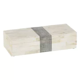 Caja Decorativa Negro Crema Resina 30 x 13 x 8 cm de BigBuy Home, Cajas - Ref: S8807231, Precio: 45,12 €, Descuento: %