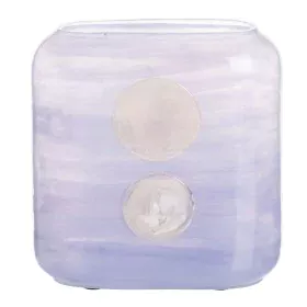 Vase Bleu Blanc Résine Verre 22 x 10 x 24 cm de BigBuy Home, Vases - Réf : S8807261, Prix : 33,55 €, Remise : %