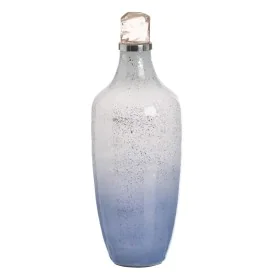 Botella Azul Plateado Resina Cristal 16 x 16 x 44 cm Decorativa de BigBuy Home, Adornos - Ref: S8807304, Precio: 39,28 €, Des...