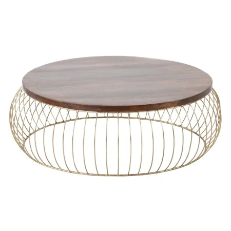 Mesa de Centro Dorado Natural 103 x 103 x 33 cm de BigBuy Home, Mesas - Ref: S8807389, Precio: 265,80 €, Descuento: %