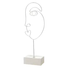 Figura Decorativa Branco Prateado Cerâmica Ferro 15,7 x 8 x 42,9 cm de BigBuy Home, Adornos - Ref: S8807478, Preço: 7,68 €, D...