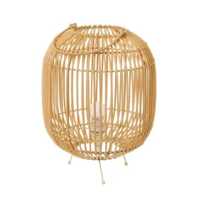 Lampada da tavolo Naturale Metallo Rattan 40 W 220-240 V 27 x 27 x 35 cm di BigBuy Home, Lampade da tavolo e abat-jour - Rif:...