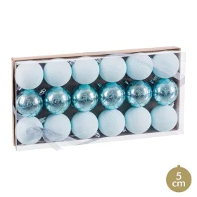 Boules de Noël Bleu Plastique Ø 5 cm (18 Unités) de BigBuy Home, Noël - Réf : S8807640, Prix : 7,66 €, Remise : %