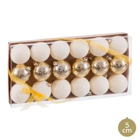 Christmas Baubles Golden Plastic Ø 5 cm (18 Units) by BigBuy Home, Christmas - Ref: S8807642, Price: 7,66 €, Discount: %