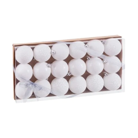 Christmas Baubles White Plastic Ø 4 cm (18 Units) by BigBuy Home, Christmas - Ref: S8807645, Price: 7,82 €, Discount: %