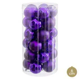 Bolas de Natal Lilás Plástico Ø 6 cm (30 Unidades) de BigBuy Home, Natal - Ref: S8807653, Preço: 10,70 €, Desconto: %