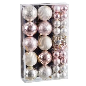 Bolas de Natal Cor de Rosa Plástico (50 Unidades) de BigBuy Home, Natal - Ref: S8807658, Preço: 19,48 €, Desconto: %