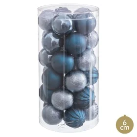 Christmas Baubles Blue Plastic Ø 6 cm (30 Units) by BigBuy Home, Christmas - Ref: S8807664, Price: 10,70 €, Discount: %