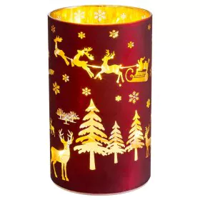 Lampada da tavolo Rosso Cristallo 9 x 9 x 15 cm di BigBuy Home, Lampade da tavolo e abat-jour - Rif: S8807670, Prezzo: 8,60 €...